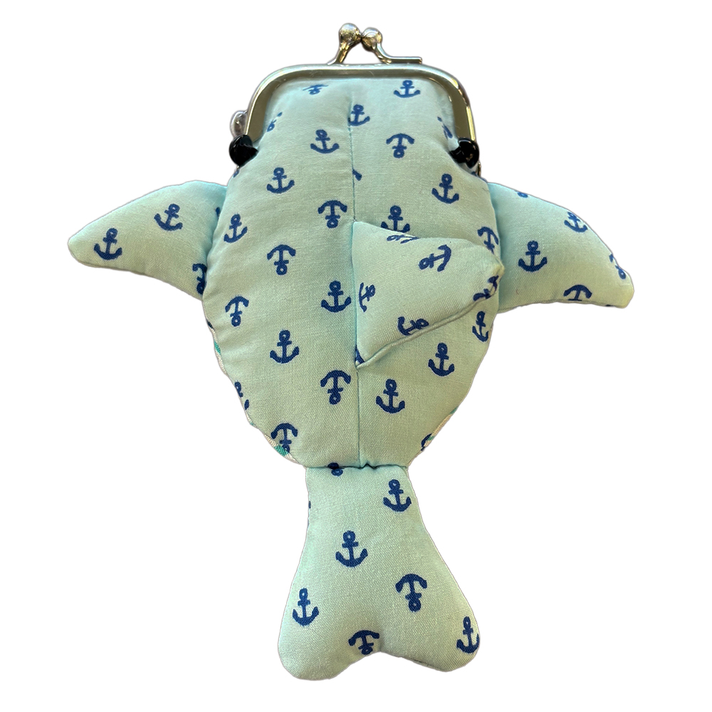 がま口ポーチ・ジンベイザメ型 小