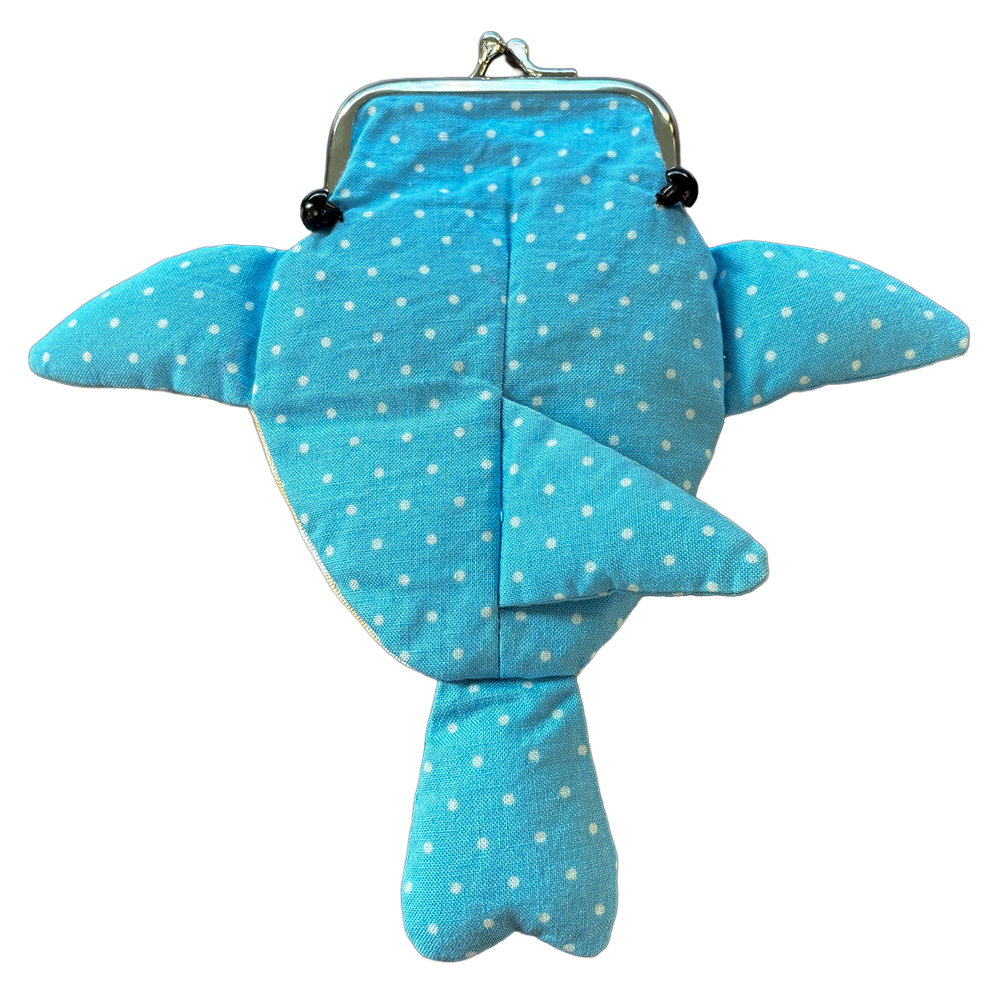 がま口ポーチ・ジンベイザメ型 中